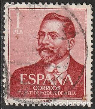 Sellos: Espa&ntilde;a 1961 Edifil 1351 Sello &ordm; Centenario Juan Vazquez de Mella (1861-1928) Michel 1246 Yvert 1024