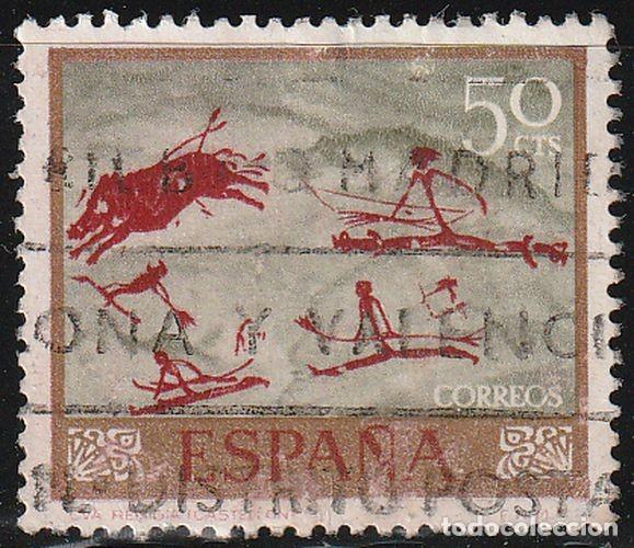 Sellos: Espa&ntilde;a 1967 Edifil 1780 Sello &ordm; Homenaje al Pintor Desconocido Pinturas Rupestres Remigia