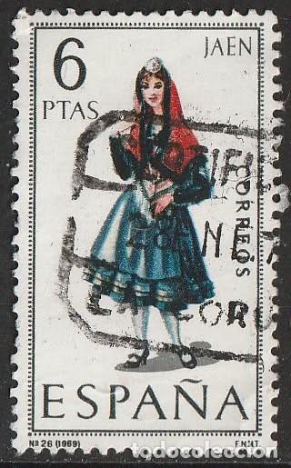 Selos: Espa&ntilde;a 1969 Edifil 1899 Sello &ordm; Trajes Tipicos Espa&ntilde;oles Jaen Michel 1794 Yvert 1559 Spain Stamp