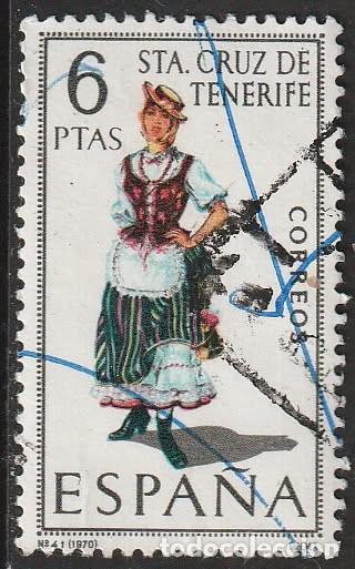 Sellos: Espa&ntilde;a 1970 Edifil 1953 Sello &ordm; Trajes Regionales Santa Cruz de Tenerife Michel 1862 Yvert 1609A