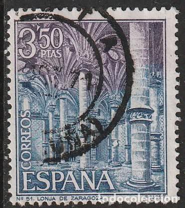 Sellos: Espa&ntilde;a 1970 Edifil 1986 Sello &ordm; Serie Turistica Columnas de la Loja (Zaragoza) Arquitectura