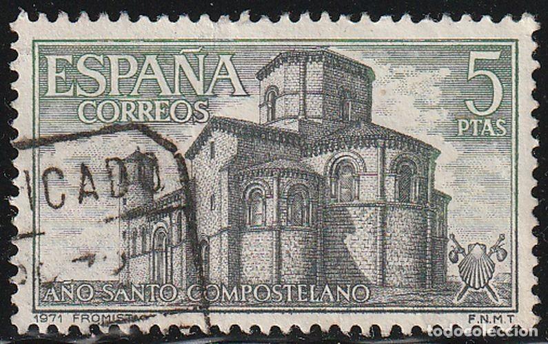 Sellos: Espa&ntilde;a 1971 Edifil 2070 Sello &ordm; A&ntilde;o Santo Compostelano Iglesia de San Martin Fromista Michel 1965