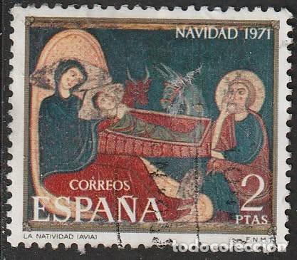 Sellos: Espa&ntilde;a 1971 Edifil 2061 Sello &ordm; Navidad Fragmentos del Altar de Avia Michel 1956 Yvert 1714 Spain