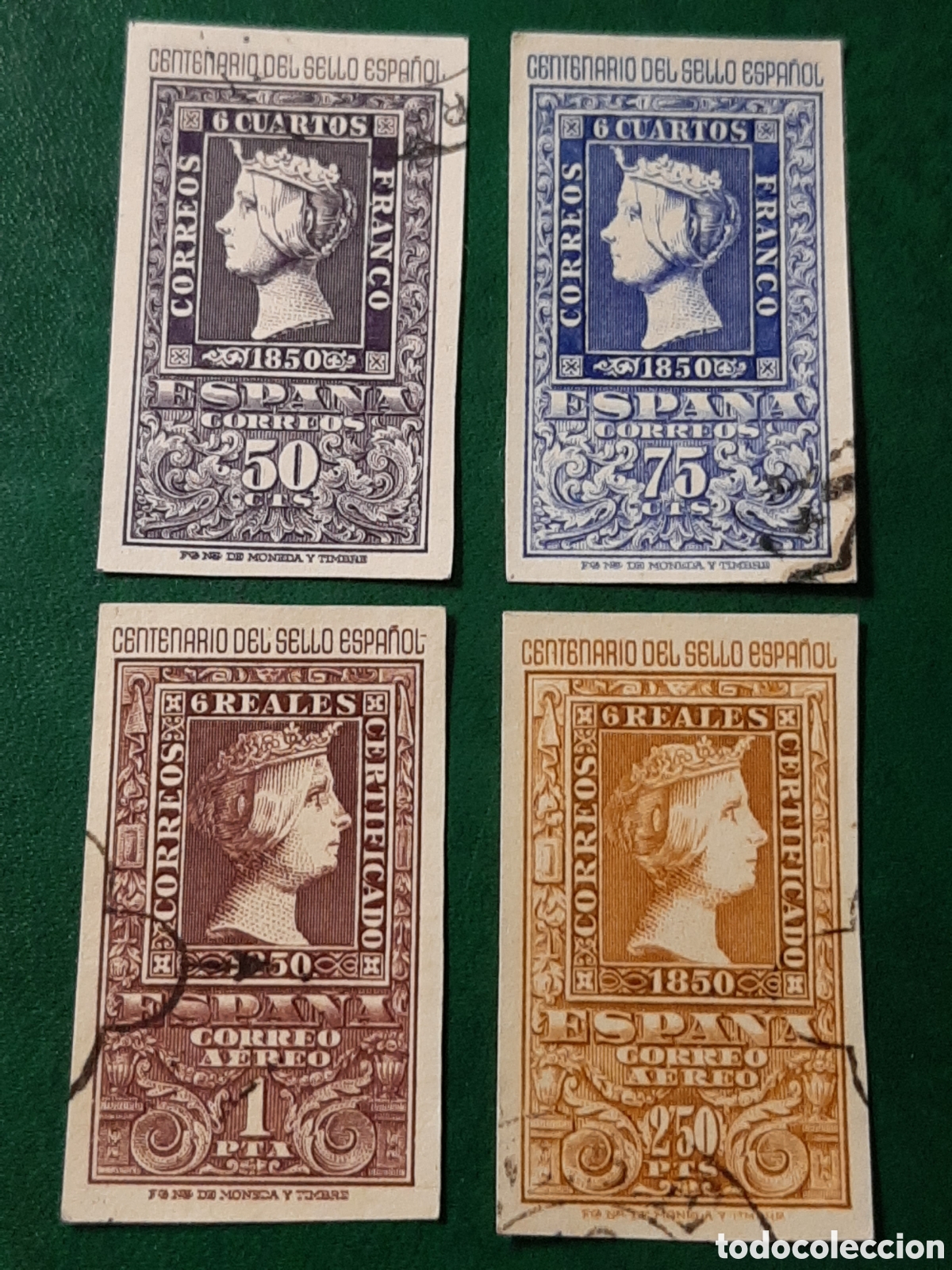 Sellos: Centenario del Sello Espa&ntilde;ol. Edifil 1075/1076 + 1079/1080.
