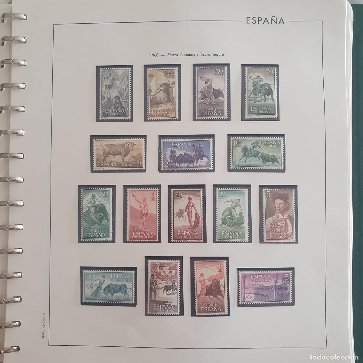 Sellos: A&Ntilde;OS COMPLETOS 1960 Y 1961 ESPA&Ntilde;A EDIFIL 1254 ** A 1405 ** MONTADOS EN HOJAS EDIFIL