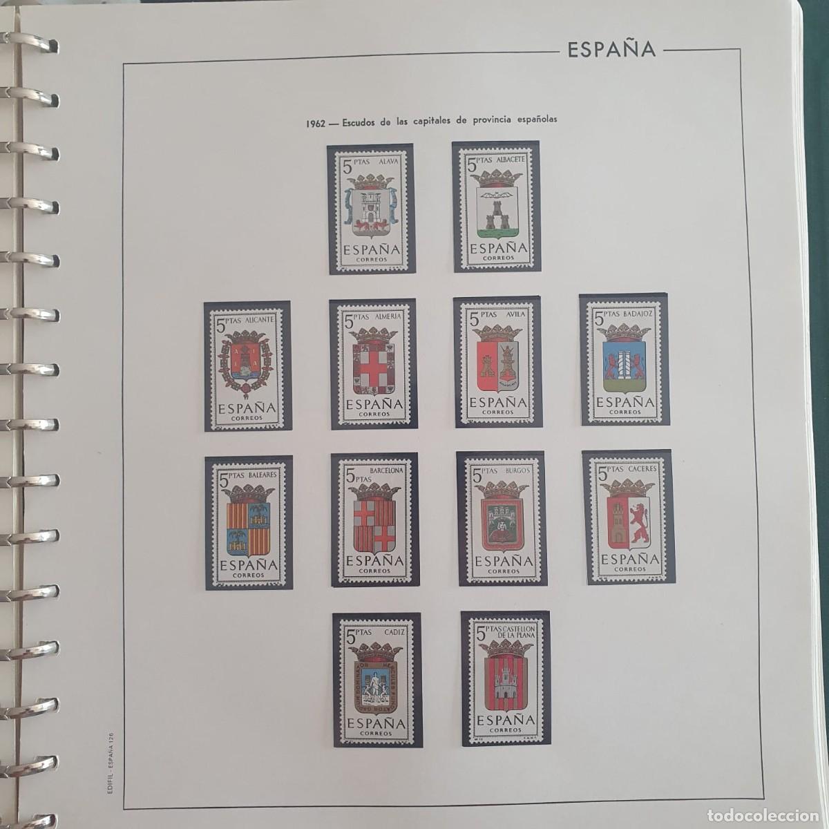 Sellos: A&Ntilde;OS COMPLETOS 1962 Y 1963 ESPA&Ntilde;A EDIFIL 1406 ** A 1540 ** MONTADOS EN HOJAS EDIFIL