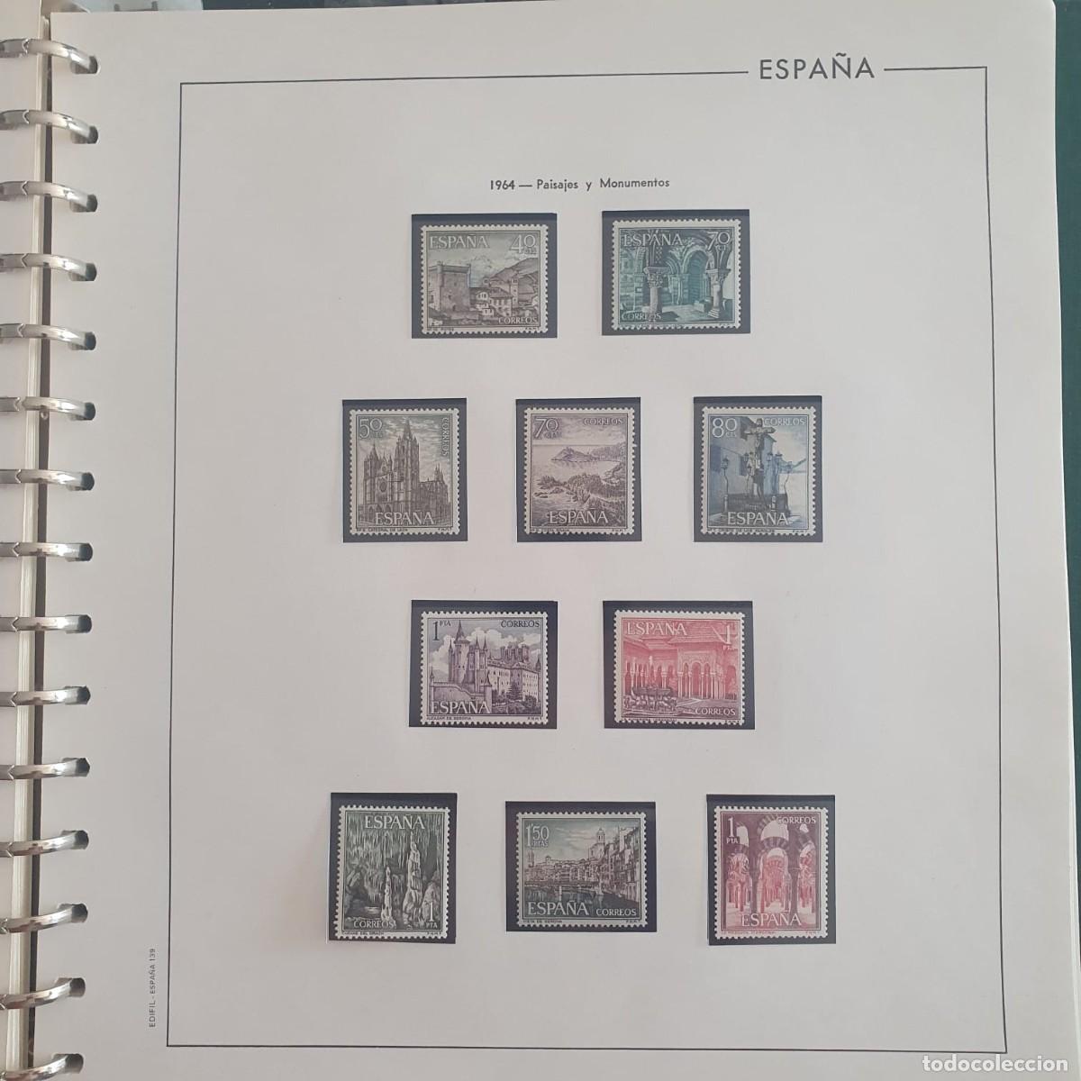 Sellos: A&Ntilde;O COMPLETO 1964 ESPA&Ntilde;A EDIFIL 1541 ** A 1630 ** MONTADOS EN HOJAS EDIFIL