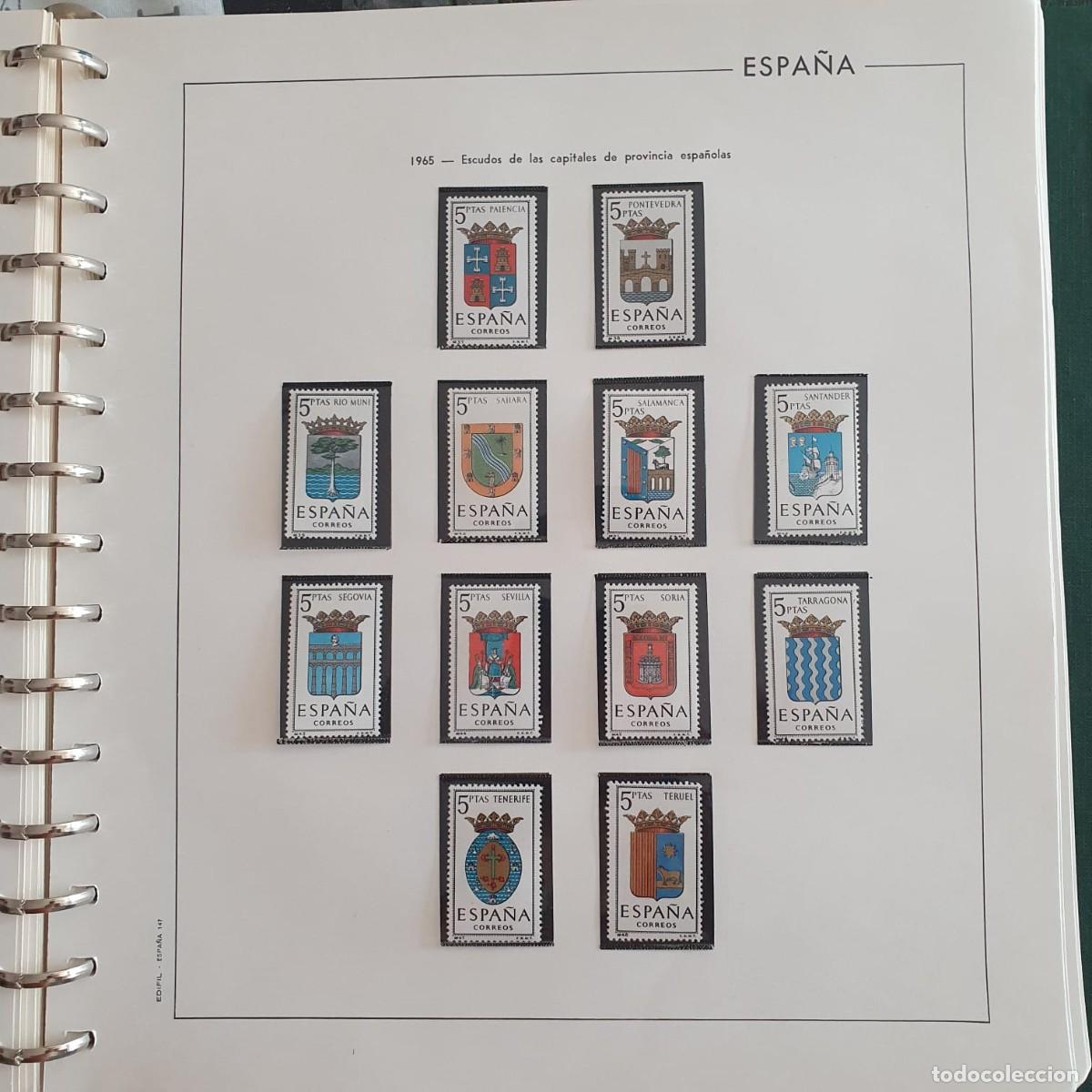 Sellos: A&Ntilde;O COMPLETO 1965 ESPA&Ntilde;A EDIFIL 1631 ** A 1695 ** MONTADOS EN HOJAS EDIFIL