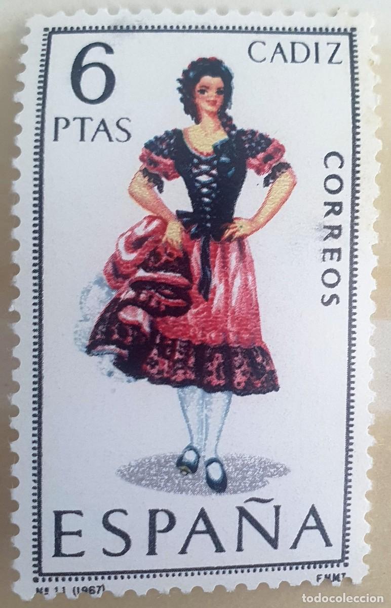 Sellos: SELLOS ESPA&Ntilde;A 1967. TRAJES TIPICOS. CADIZ. EDIFIL 1777. NUEVO.