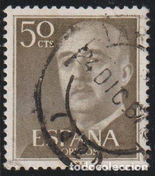 Sellos: Espa&ntilde;a 1955 Edifil 1149 Sello &ordm; General Francisco Franco Bahamonde (1892-1975) Michel 1046 Yvert 860
