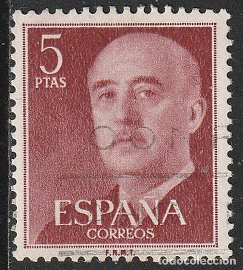 Sellos: Espa&ntilde;a 1955 Edifil 1160 Sello &ordm; General Francisco Franco Bahamonde (1892-1975) Michel 1053a Yv. 867