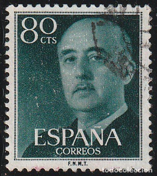 Sellos: Espa&ntilde;a 1955 Edifil 1152 Sello &ordm; General Francisco Franco Bahamonde (1892-1975) Michel 1049 Yvert 863