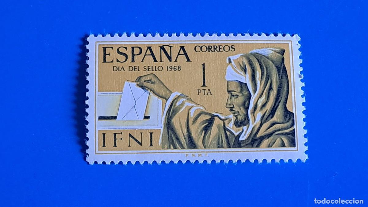 Sellos: SELLO IFNI DIA DEL SELLO 1968- 1 PTAS - NUEVO SIN CHARNELA