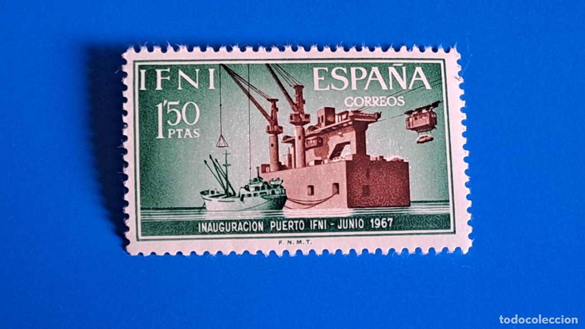 Sellos: SELLO IFNI INAGURACION PUERTO DE IFNI 1967- 1,50 PTAS - NUEVO SIN CHARNELA