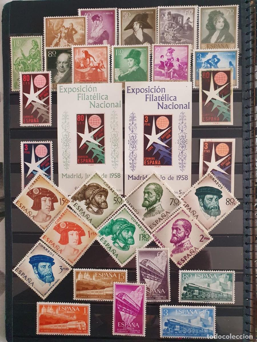 Sellos: A&Ntilde;O COMPLETO ESPA&Ntilde;A 1958 EDIFIL 1209 ** A 1237 **