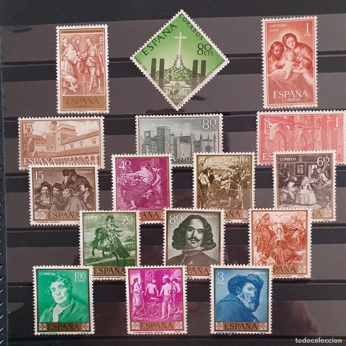 Sellos: A&Ntilde;O COMPLETO ESPA&Ntilde;A 1959 EDIFIL 1238 ** A 1253 **