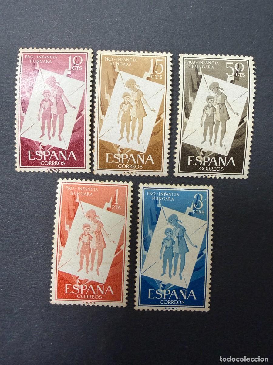 Sellos: ESPA&Ntilde;A, 1956. EDIFIL 1200/1206 EXCEPTO 1203. AYUDA A NI&Ntilde;OS HUNGAROS. NUEVO. SIN FIJASELLOS