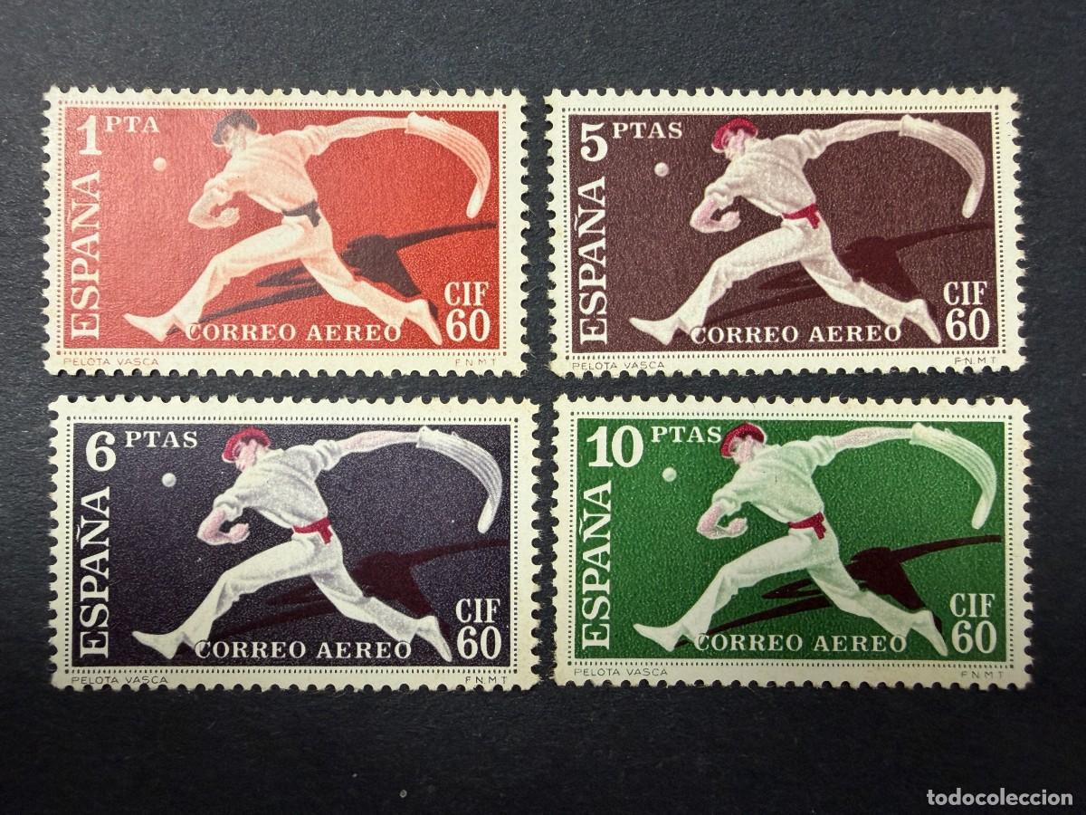 Sellos: ESPA&Ntilde;A, 1960. EDIFIL 1289/92. CORREO AEREO. CONGRESO INTERNACIONAL FILATELIA. NUEVO. SIN FIJASELLOS