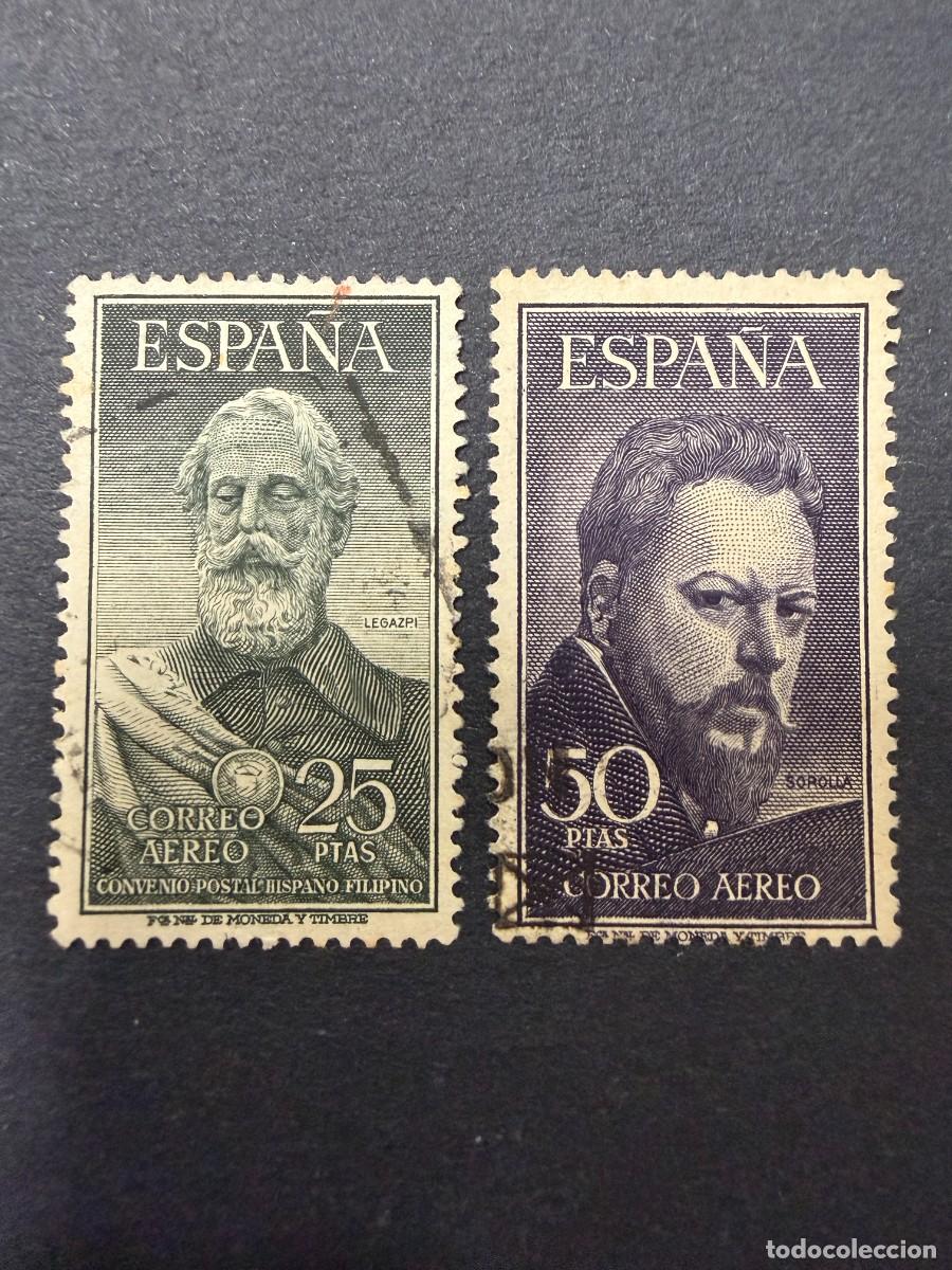 Sellos: ESPA&Ntilde;A, 1953 EDIFIL 1124/25. LEGAZPU Y SOROLLA. USADOS