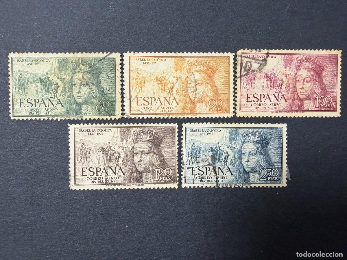 Sellos: ESPA&Ntilde;A, 1951. EDIFIL 1097/01. V CENTENARIO DE ISABEL LA CATOLICA. USADOS