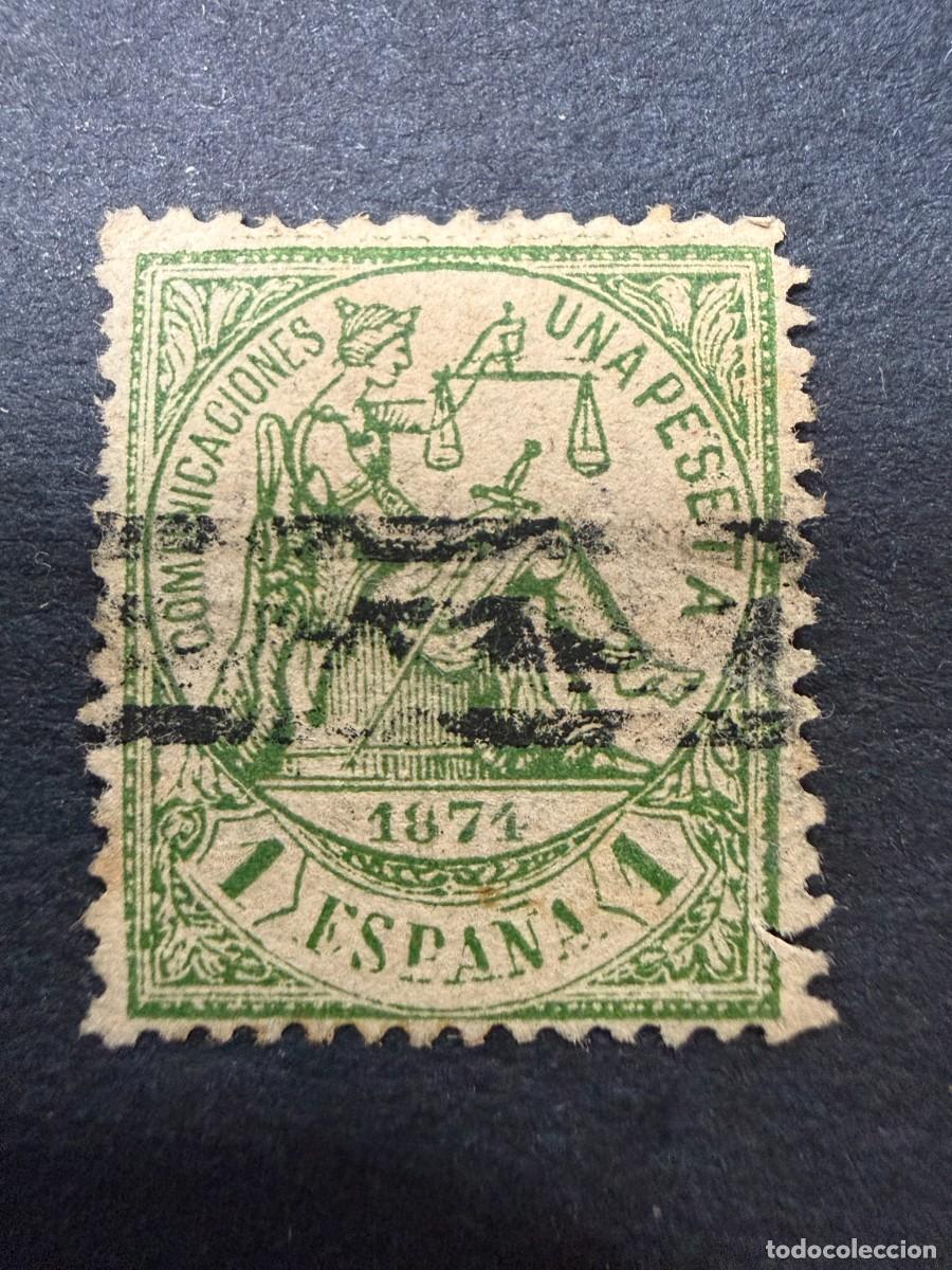 Sellos: ESPA&Ntilde;A, 1874. EDIFIL 150. ALEGOR&Iacute;A DE LA JUSTICIA. USADO. BARRADO