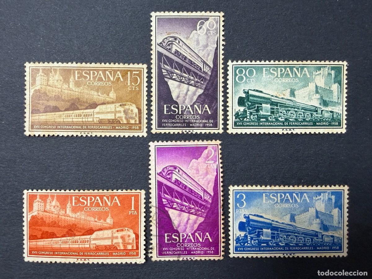 Sellos: ESPA&Ntilde;A, 1930. EDIFIL 1232/1237. FERROCARRILES. NUEVOS. CON FIJASELLOS. LEER