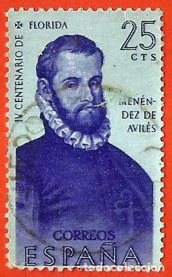 Sellos: Espa&ntilde;a. 1960. Edifil # 1298. Forjadores de America. La Florida. Menendez de Aviles