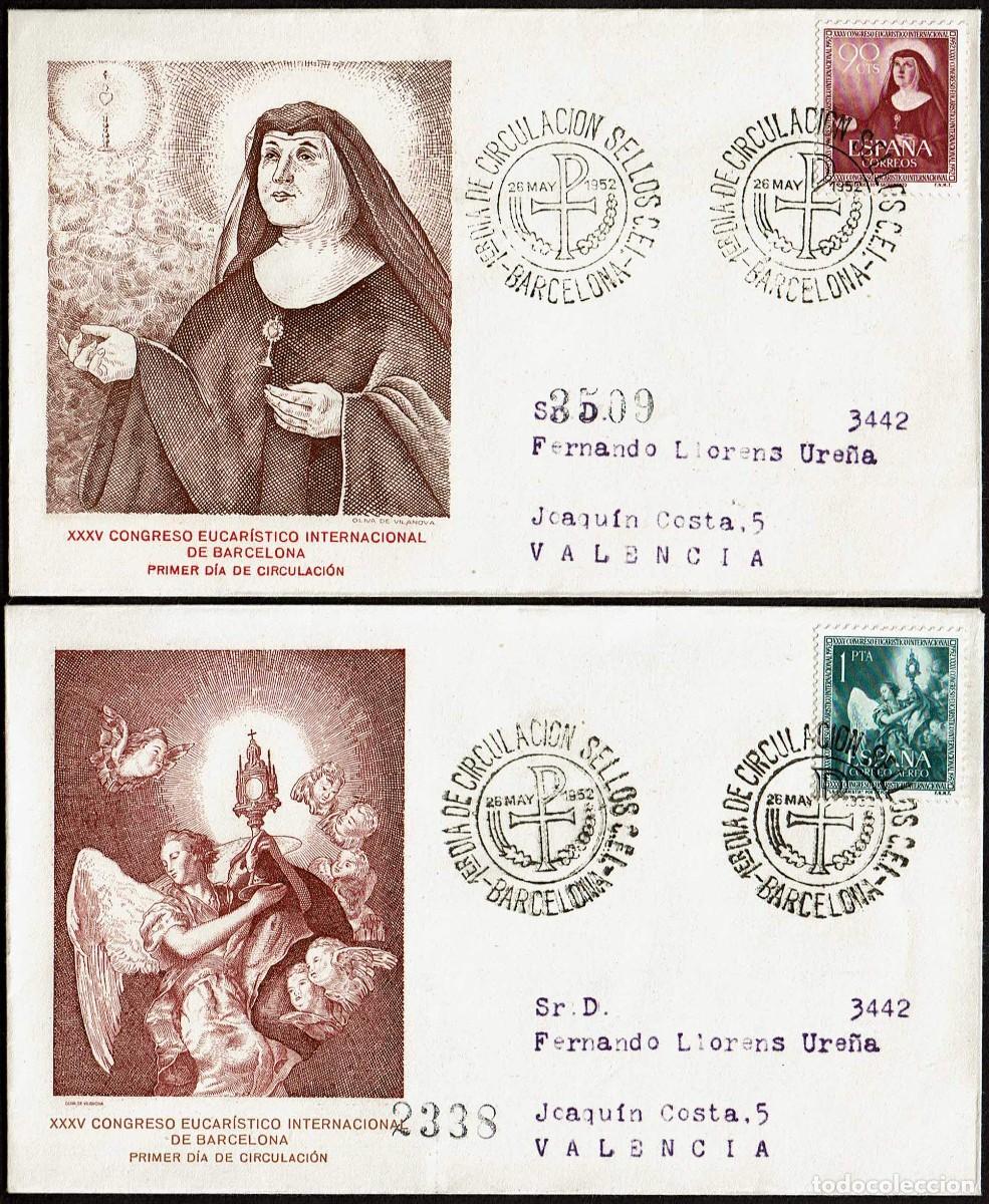 Sellos: SPD ESPA&Ntilde;A 1952 - EDIFIL 1116-1117 - 2 SOBRES