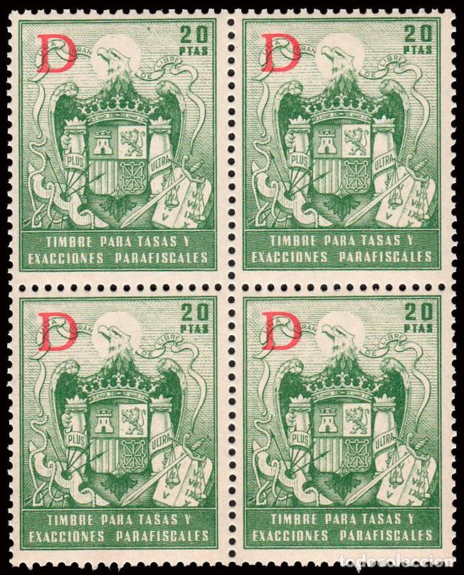 Sellos: Espa&ntilde;a - Fiscales - Timbres pata Tasas y Exacciones Parafiscales - Alemany ** 25 Bl. 4 - 1960