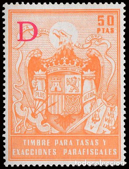 Sellos: Espa&ntilde;a - Fiscales - Timbres pata Tasas y Exacciones Parafiscales - Alemany ** 27 - 1960 - 50 Ptas.