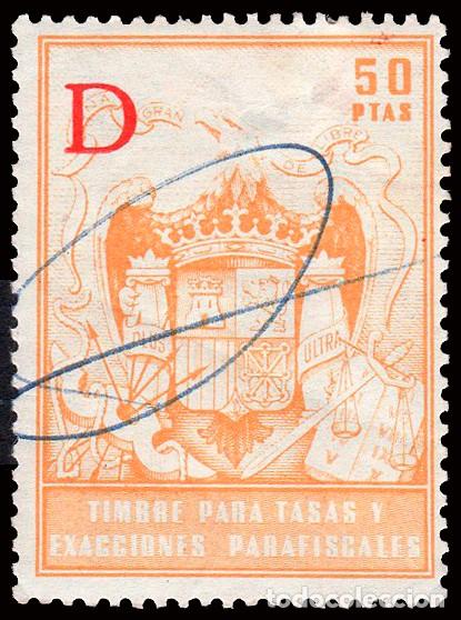 Sellos: Espa&ntilde;a - Fiscales - Timbres pata Tasas y Exacciones Parafiscales - Alemany o 27 - 1960 - 50 Ptas.