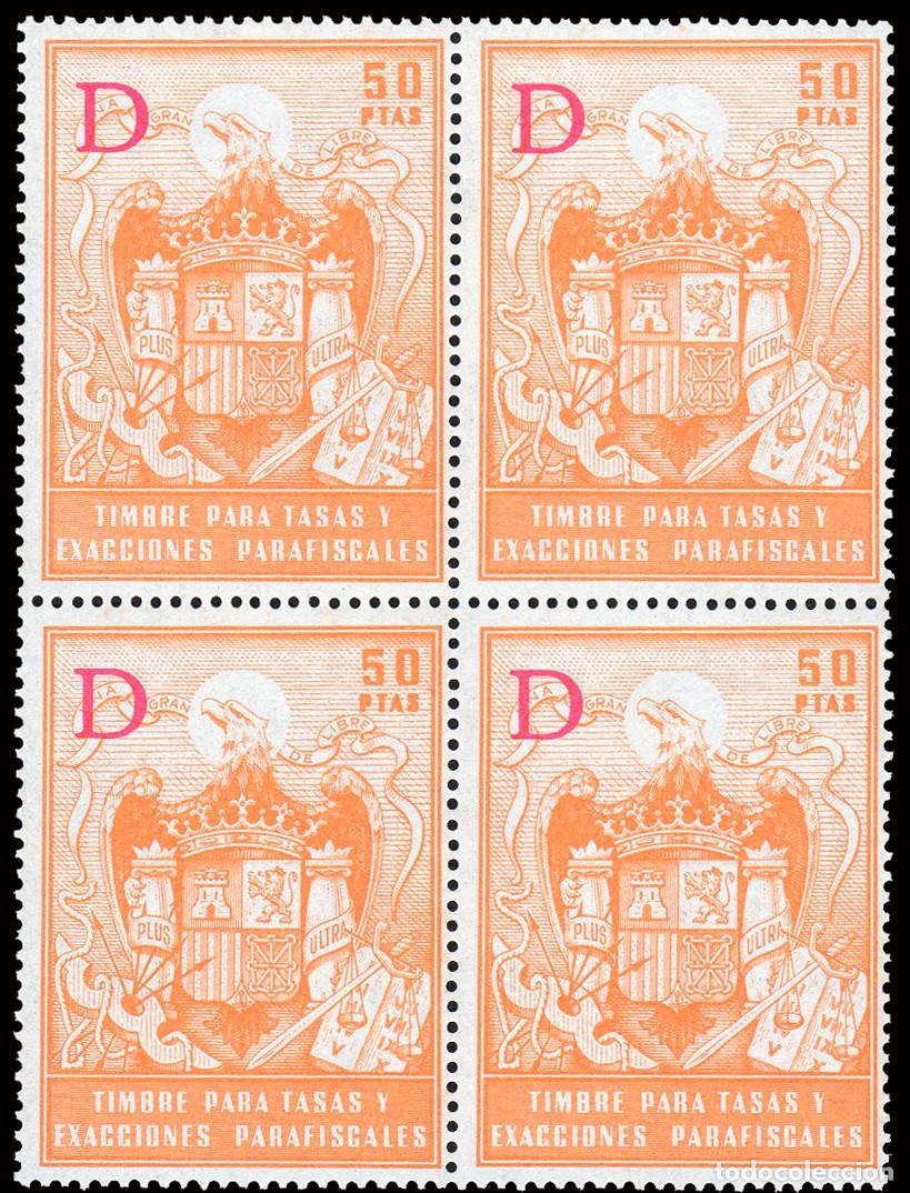Sellos: Espa&ntilde;a - Fiscales - Timbres pata Tasas y Exacciones Parafiscales - Alemany ** 27 Bl. 4 - 1960