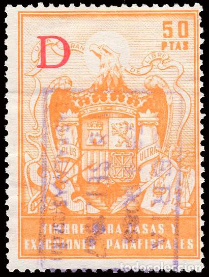 Sellos: Espa&ntilde;a - Fiscales - Timbres pata Tasas y Exacciones Parafiscales - Alemany o 31 - 1960 - 50 Ptas.