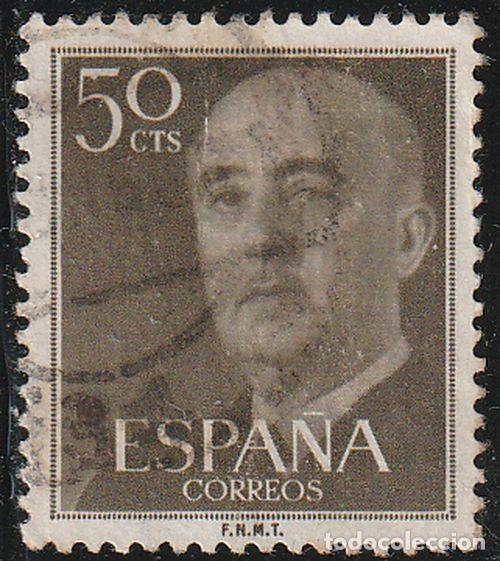 Sellos: Espa&ntilde;a 1955 Edifil 1149 Sello &ordm; General Francisco Franco Bahamonde (1892-1975) Michel 1046 Yvert 860