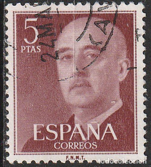 Sellos: Espa&ntilde;a 1955 Edifil 1160 Sello &ordm; General Francisco Franco Bahamonde (1892-1975) Michel 1053a Yv. 867