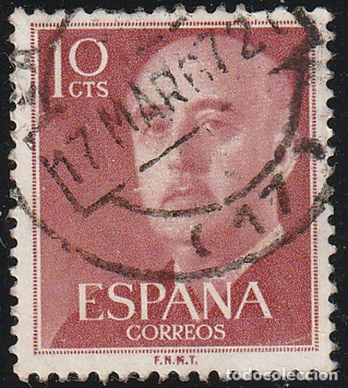 Sellos: Espa&ntilde;a 1955 Edifil 1143 Sello &ordm; General Francisco Franco Bahamonde (1892-1975) Michel 1040 Yvert 854