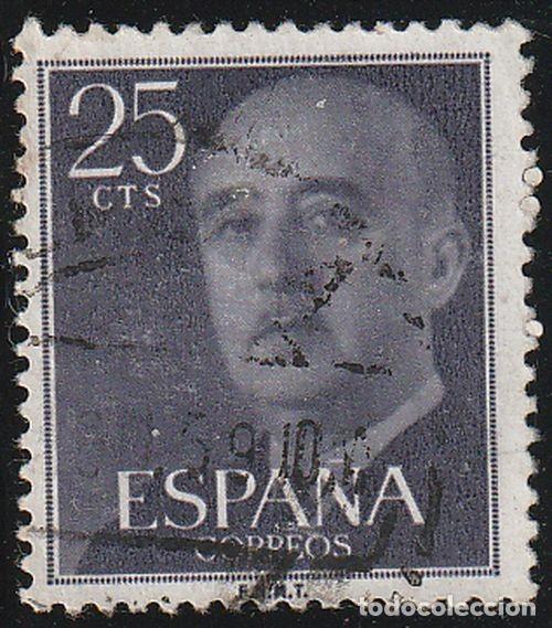 Sellos: Espa&ntilde;a 1955 Edifil 1146 Sello &ordm; General Francisco Franco Bahamonde (1892-1975) Michel 1043 Yvert 857
