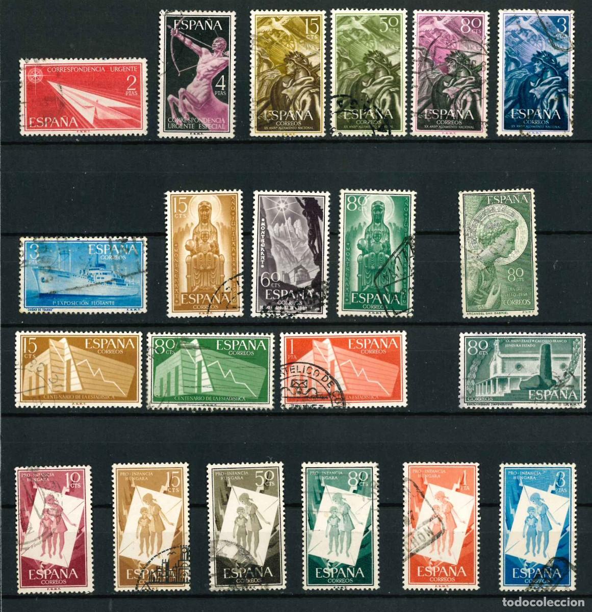 Sellos: Espa&ntilde;a. A&ntilde;o 1956 usados de calidad.