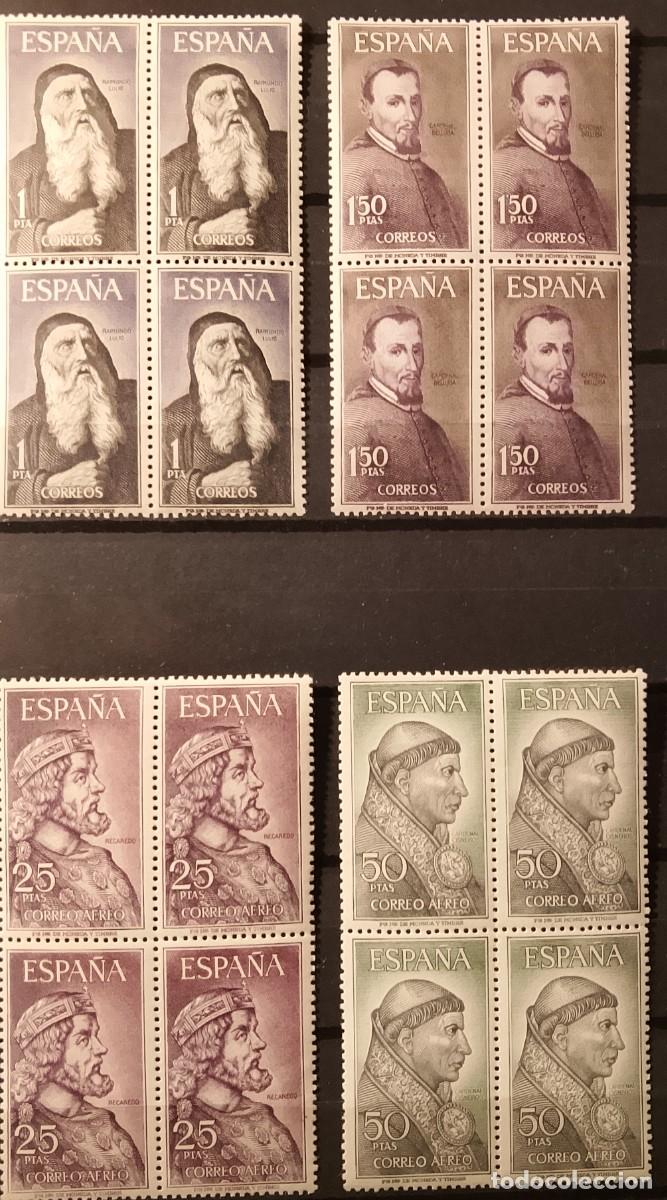 Sellos: Sellos en bloque de 4. Edifil 1536/39. Personajes Espa&ntilde;oles. 1963.