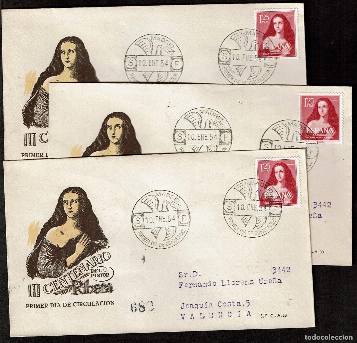 Sellos: SPD ESPA&Ntilde;A 1954 - III CENT. RIBERA EL ESPA&Ntilde;OLETO - Foto 1