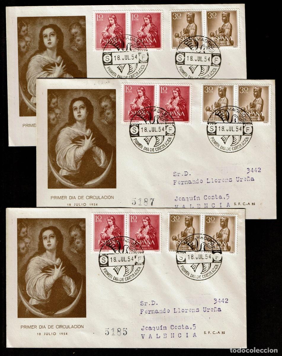 Sellos: SPD ESPA&Ntilde;A 1954 - A&Ntilde;O MARIANO - Foto 1