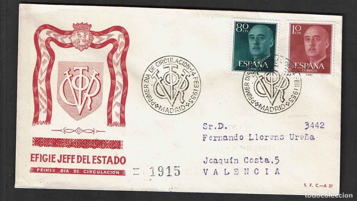 Sellos: SPD ESPA&Ntilde;A 1955 - GENERAL FRANCO, EDIFIL 1143-1152