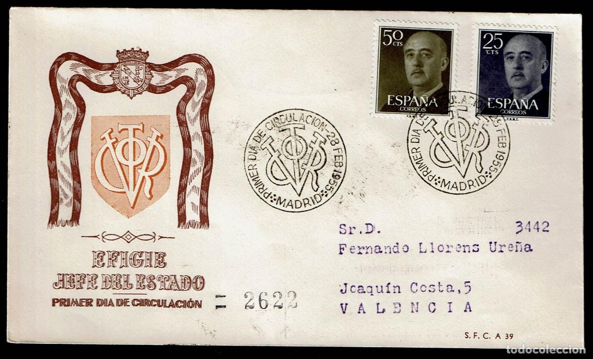 Sellos: SPD ESPA&Ntilde;A 1955 - GENERAL FRANCO, EDIFIL 1146 Y 1149