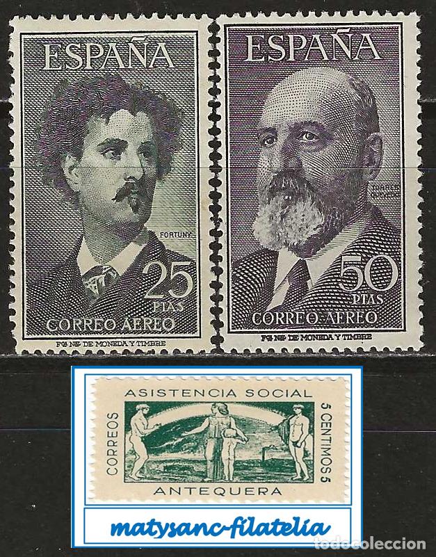Sellos: ESPA&Ntilde;A 1955. EDIFIL 1164/1165. SERIE COMPLETA &rdquo;FORTUNY Y TORRES QUEVEDO&rdquo;. L1. MNH***
