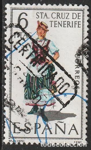 Sellos: Espa&ntilde;a 1970 Edifil 1953 Sello &ordm; Trajes Regionales Santa Cruz de Tenerife Michel 1862 Yvert 1609A