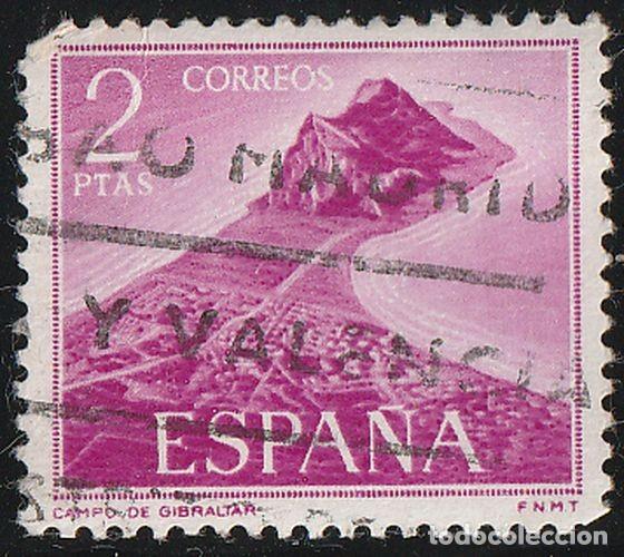 Sellos: Espa&ntilde;a 1969 Edifil 1934 Sello &ordm; Pro Trabajadores de Gibraltar Vistas del Pe&ntilde;on y Bahia de Algeciras