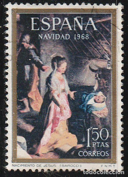 Sellos: Espa&ntilde;a 1968 Edifil 1897 Sello &ordm; Navidad El Nacimiento Fiori da Urbino El Barocci Michel 1791