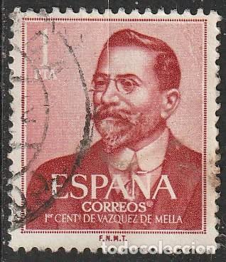 Sellos: Espa&ntilde;a 1961 Edifil 1351 Sello &ordm; Centenario Juan Vazquez de Mella (1861-1928) Michel 1246 Yvert 1024