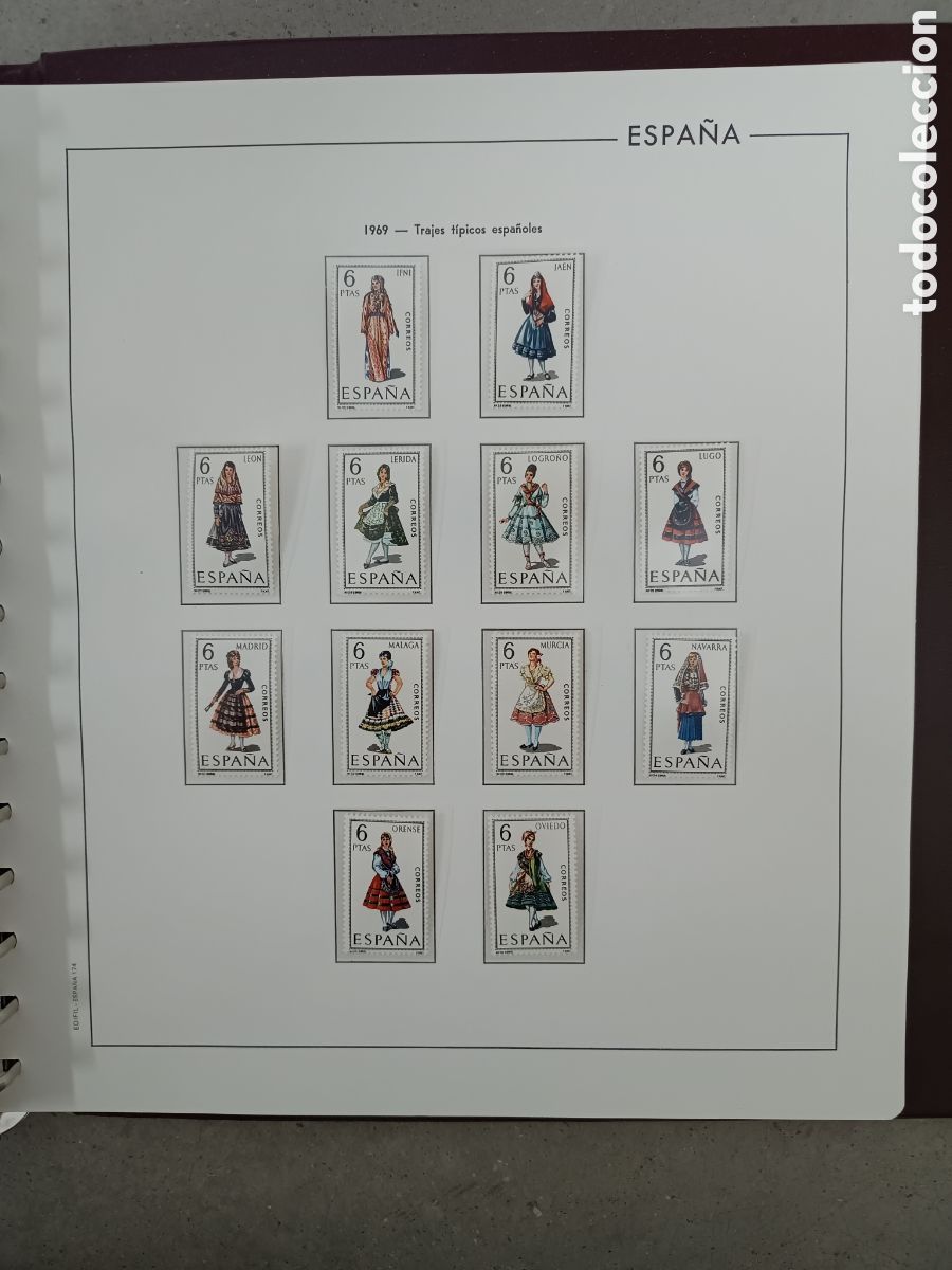 Sellos: A&Ntilde;O COMPLETO 1969 - SELLOS ESPA&Ntilde;A EN 5 HOJAS EDIFIL Y FILOESTUCHES MNH **