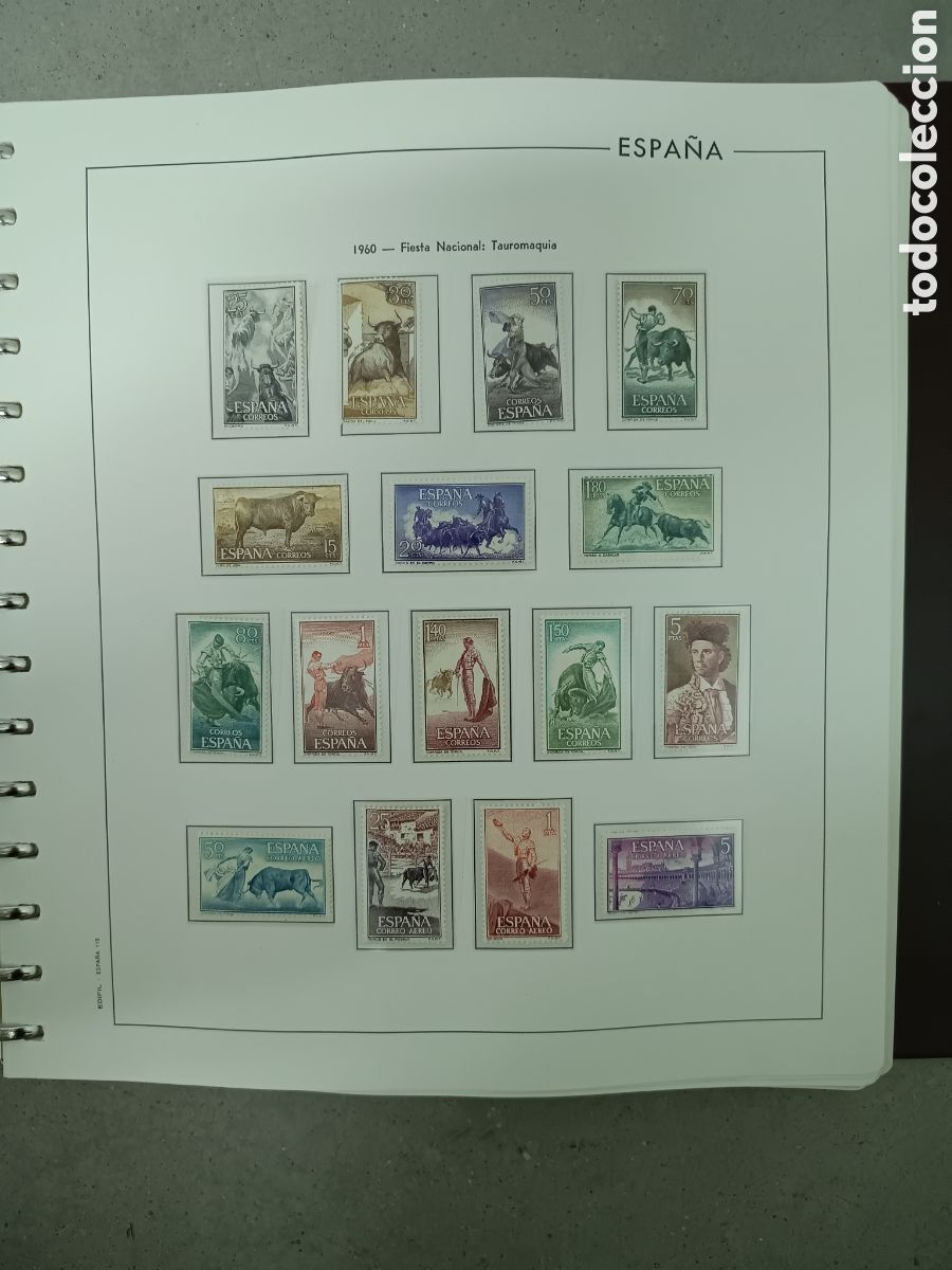 Sellos: A&Ntilde;OS COMPLETOS 1960 Y 1961 - SELLOS ESPA&Ntilde;A EN 14 HOJAS EDIFIL Y FILOESTUCHES MNH **